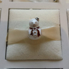 Pandora SNOWMAN SILVER CHARM WITH WHITE AND RED ENAMEL