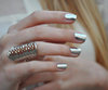 Metallic Silver Designer Nail Wrap / Minx 	 Metallic Silver Designer Nail Wrap / Minx