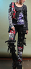 Glp punk letter heat transfer skull trouser bandage punk trousers