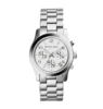 MICHAEL KORS RUNWAY SILVER-TONE STAINLESS STEEL CHRONOGRAPH WATCH