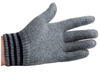 Cерые перчатки с черными полосками из натуральной шерсти iGloves Black Stripes.