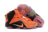 Team Orange with Black/Grey New Release Mens Lebron James 12 Nike Sneakers