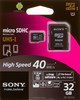Карта памяти Sony Micro SDHC 32Гб Сlass10 UHS-I(SR32UYA)+адаптер