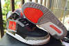 Nike Brand Shoes for Mens Jordan Retro 3 Athletic Shoes with Cement Grey/Black and Red Shoes