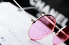 Круглые розовые очки