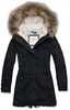 Parka Jacket With Faux Fur Hoodie Navy