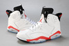 Retro Michael Jordan 6 Vi Womens Nike Shoes - White & Red & Black