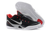 Low - Nike Kobe IX (9) EM Black/Laser Crimson and Wolf Grey Mens Sneakers