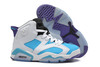 Female Style Nike Jordan Blue Purple White Sports Shoes - Air Jordan 6 VI