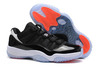 Mens Retro Jordan 11 Nike Sneakers Black-"Infrared 23"-Pure Platinum-Low Cut