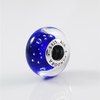Pandora Silver Dark Blue Effervescence Murano Charm