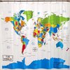 Шторка для ванной World Map с картой мира