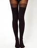 ASOS 40 Denier Tights With 3 Hoop Over The Knee Design