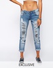 Stripped boyfriend jeans (UK size 6)