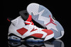 Men Size Nike Jordan Air Retro 6 Carmine Sneakers Super Max Perfect-Color: White/Black/Carmine