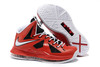 King Lebron James 10 Mens Size Nike Shoes White & Red - Black