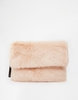 River Island Pink Fur Large Clutch