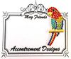 Macaw Parrot Magnet Needle Holder for Needlepoint, Sewing Accountrement Designs