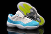 Low-Cut Mens Volt White Blue Michael Jordan 11 Training Sneakers - "Aqua"