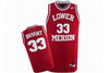 NBA Los Angeles Lakers Kobe Bryant 33 Red and White Number Jerseys