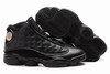 Nike Brand Air Retro 13 Michael Jordan All Black Sports Shoes for Kids