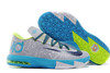 Nike Zoom KD 6 Colorway:Pure Platinum/Night Factor-Blue-White-Grey Basketball Shoes for Men