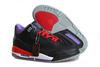 Jordan Air 3 Nike Brand Black and Red and Purple "Transformers" Sneakers-Mens