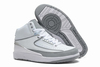 Nike Michael Jordan Shoes Retro 2 Silver 25th Anniversary Men Design White - Metallic Sliver/Neutral Grey