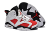 Michael Jordan Kids Retro 6 White/Carmine/Black Athletic Sneakers