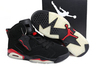 Women's Air Jordan 6-Retro Black-Varsity Red Shoes
