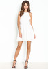 White Off the Shoulder Back Split Dress - Sheinside.com