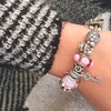 Pandora PINK HEARTS, PINK CZ