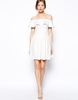 ASOS | ASOS Texture Ruffle Bardot Skater at ASOS