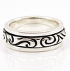 Wave Spinning Celtic Ring
