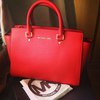 Michael Kors Selma Medium Satchel цвет мандарин