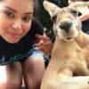 selfie with a kangaroo