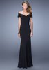 La Femme 21085 Off The Shoulder Jersey Gown