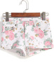 White Pockets Floral Denim Shorts - Sheinside.com