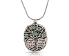Tree Pendant Necklace decorated with Turquoise