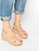 Swedish Hasbeens Natural Tutti Frutti Debutant Flat Sandals