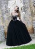 2015 Beaded Black Silver Corset Style Sweetheart Prom Dress