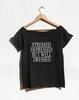 Stressed Depressed But Well Dressed funny loose t shirt