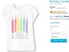 birthday candles graphic tee