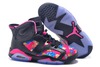 Female Nike Air Jordan Retro 6 (VI) GS Black and Pink Sports Sho