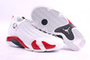 Cheap Nike Air Jordan 14 White Red Mens Retro Shoes