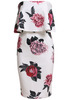 Strapless Florals Ruffle Bodycon Dress -SheIn(Sheinside)