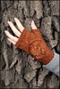перчатки- митенки с вязанім узором типа таких. коричневые или с зелеными, бирюзовыми  и оливковыми тонами