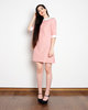 Платье Peter pan collar dress cotton pink white bishop mod 1960s dress