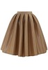 Champagne A-line Midi Skirt