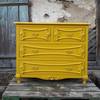 yellow dresser